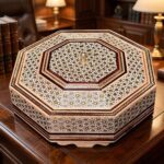 شکلات خوری (جاشکلاتی) خاتم کاری هشت گوش توراش