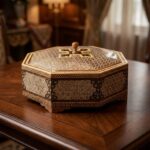 شکلات خوری خاتم کاری هشت گوش شیشی