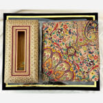 ست هدیه خاتم کاری ترمه و جعبه دستمال اعلا - Image 6