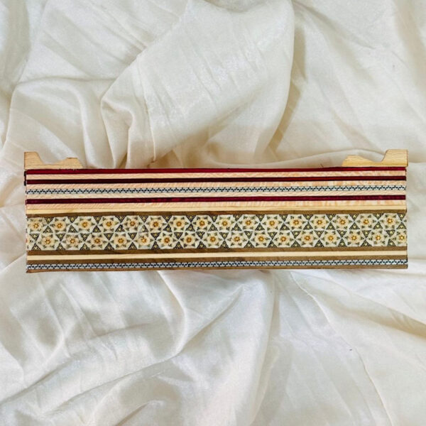 جعبه دستمال کاغذی خاتم چوبی نقاشی گل و مرغ - Image 2
