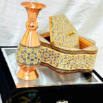 پک هدیه خاتم کاری گلدان 16 و شکلات خوری 17 - Image 6