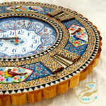 ساعت خاتم کاری گل و مرغ با صفحه میناکاری گرد کوچک - Image 7