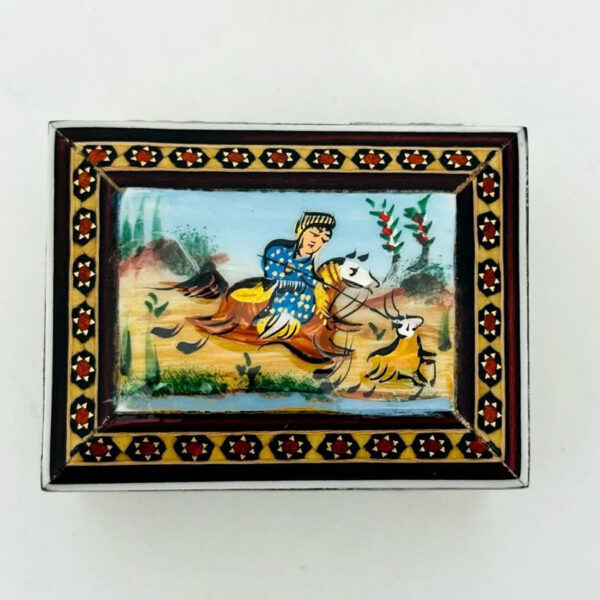 جعبه خاتم کاری استخونی مدل چوگان 6در8 - Image 6