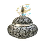 گزخوری  قلمزنی مسی(شکلات خوری)  مدل گل و مرغ آنتیک - Image 2