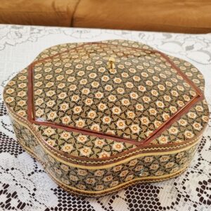 شکلات خوری خاتم کاری مدل  پره وارو مشکی