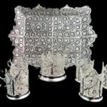 سرویس پذیرایی فاخر ملیله کاری (سینی بزرگ، قندان و چای‌خوری) - Image 8