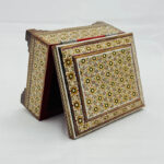 جعبه خاتم کاری استخونی مدل پره وارو 10در14 - Image 6