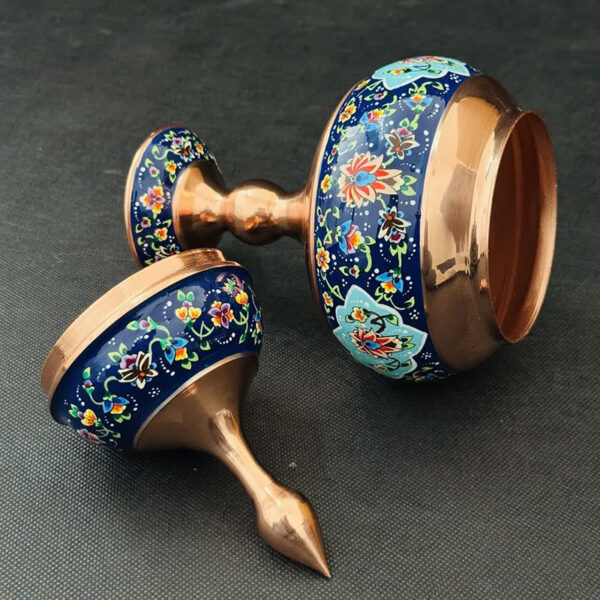 شکلات خوری مس و پرداز ارتفاع 32 با جعبه مخمل - Image 6