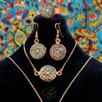 ست زیورآلات مسی فیروزه کوبی مدل 9 - Image 4