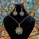 نیم ست زیورآلات مسی فیروزه کوبی مدل 4 - Image 3