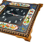 ساعت خاتم کاری گل و مرغ چهارگوش - Image 8