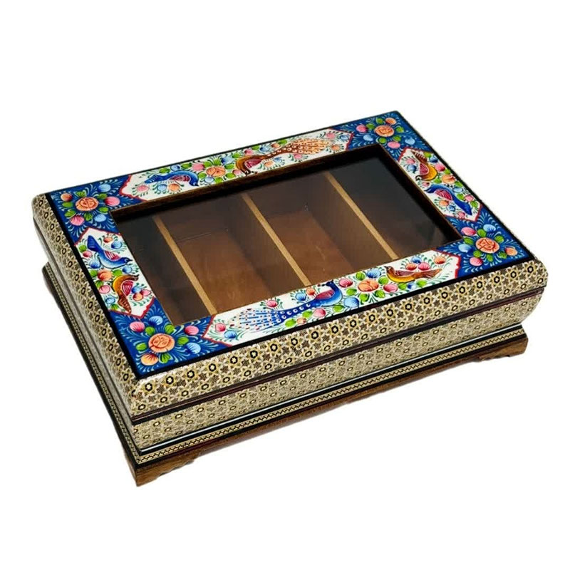 si4aEXGA8s1PDulZffULMIC0GqpAPo7Ba9SDjnYNsn2RtW0nYs.jpg جعبه خاتم کاری مدل گل و بلبل درب شیشه ای - Image 1
