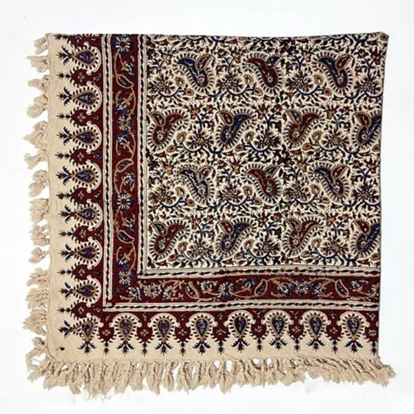 ست هدیه ظروف مسی پرداز ارتفاع 25 با رومیزی قلمکاری - Image 15