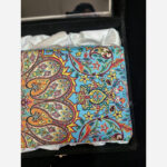 ست هدیه هدیه اداری ترمه و گلدان مس و فیروزه - Image 4