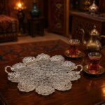 ظروف ملیله کاری سینی گرد 10 گوش