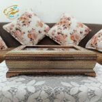 جعبه پذیرایی چوبی (جعبه دمنوش ، جعبه تی بگ ) خاتم کاری مدل سیمی روشیشه - Image 4