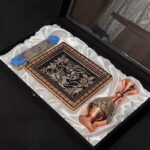 باکس هدیه گلدان و قلمدان و تابلو خاتم کاری