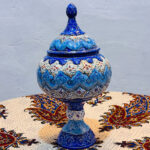 ست هدیه اداری شکلات خوری میناکاری و ترمه - Image 8