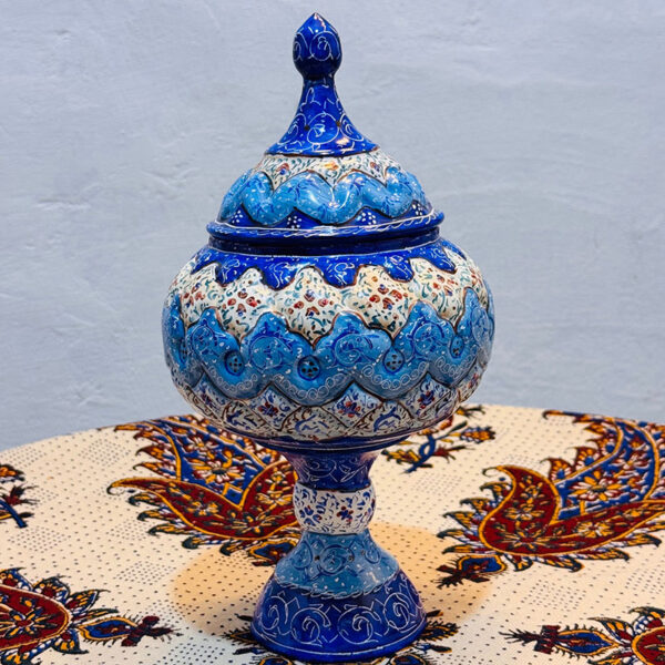 ست هدیه اداری شکلات خوری میناکاری و ترمه - Image 8
