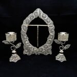ملیله کاری قاب آینه  و شمعدان طرح اس