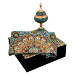 ست هدیه فیروزه کوبی شکلات خوری و رومیزی ترمه - Image 7