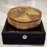 شکلات خوری خاتم کاری به همراه جعبه مخمل