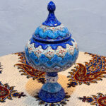 ست هدیه اداری شکلات خوری میناکاری و ترمه - Image 6