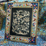 تابلو قلمزنی رومیزی با قاب گل وبلبل 30در40 - Image 7