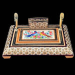 جاقلمی خاتم کاری 11در15 مدل گل و بلبل