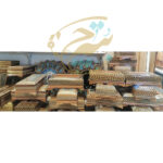جعبه دستمال کاغذی و سطل بزرگ خاتم کاری استخونی - Image 2