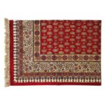رومیزی قلمکار زمینه قرمز 160در240 سانتیمتری اعلاء - Image 2