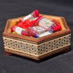 شکلات خوری خاتم کاری شش گوش بزرگ - Image 3