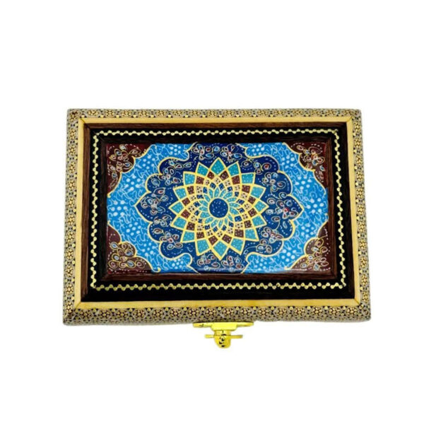 جعبه خاتم کاری مدل تمام خاتم تذهیب 10در14 - Image 5