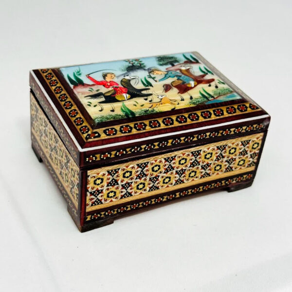 پک هدیه زعفران به همراه جعبه خاتم کاری اصل اصفهان - Image 3