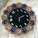 ساعت  خورشیدی خاتم کاری  گل ومرغ باصفحه مشکی - Image 9