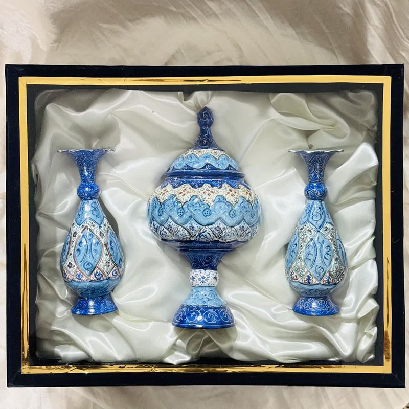 wvjGqNYrjIU1Q64U6UuFGJYadQMSCk7GCT1iahrjXfQPf8QeQQ.jpg پک هدیه میناکاری گلدان و شکلات خوری - Image 1