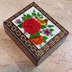 جعبه خاتم کاری گل و مرغ پرداز - Image 6