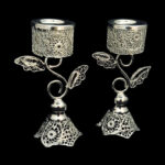 شمعدان ملیله کاری طرح اس - Image 2
