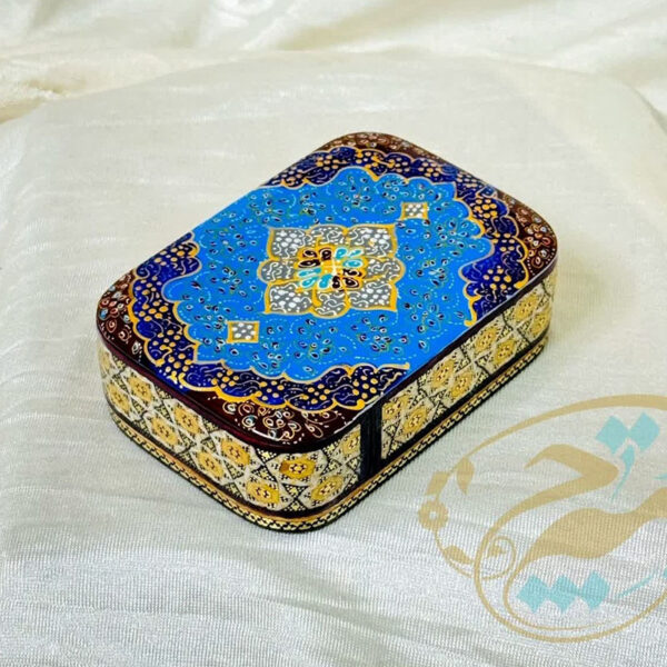 جعبه خاتم کاری کشویی اسلیمی - Image 5