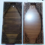 تابلو بشقاب میناکاری سری سه تایی چوبی - Image 3