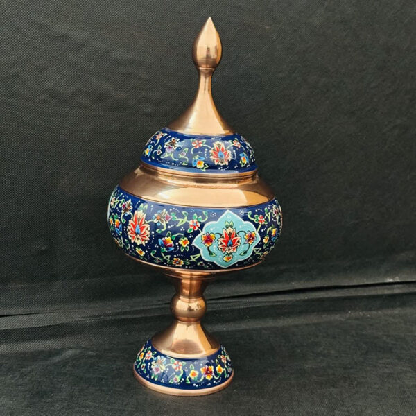 شکلات خوری مس و پرداز ارتفاع 35 با جعبه مخمل - Image 4