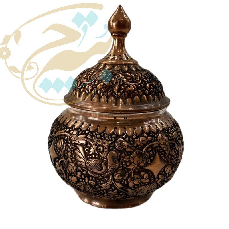 zFdAS22i6hIHq9s3XopRoF4aTxPDK9YqGDJNLEoqyHFJPhTYVv.jpg قندان قلمزنی کوچک مدل گل و مرغ 14 سانتی - Image 1