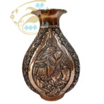 گلدان قلمزنی خمره ای طرح محفل - Image 4