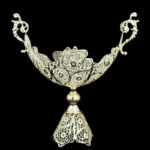 کشکول ملیله نقره پایه دار شماره 3 بزرگ - Image 5