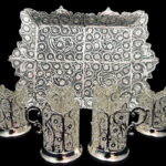 سرویس پذیرایی ملیله کاری (سینی میان‌رده و چای‌خوری) - Image 6