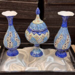پک هدیه میناکاری گلدان و شکلات خوری - Image 10