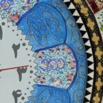 ساعت خاتم کاری گل و بلبل 42 سانتی سبز - Image 2