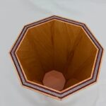 ست جعبه دستمال کاغذی و سطل  خاتم کاری مدل گل و مرغ  چوبی - Image 7