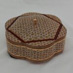 شکلات خوری خاتم کاری چوبی طرح گلی پره وارو قطر ۱۹ - Image 4