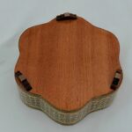 شکلات خوری خاتم کاری چوبی طرح گلی پره وارو قطر ۱۷ - Image 4